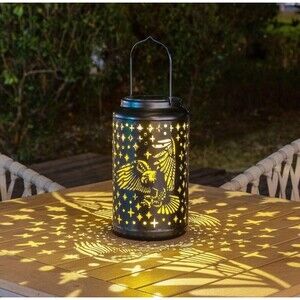 pearlstar Eagle Lantern Outdoor Solar Hanging Lantern Lights Decorative Solar